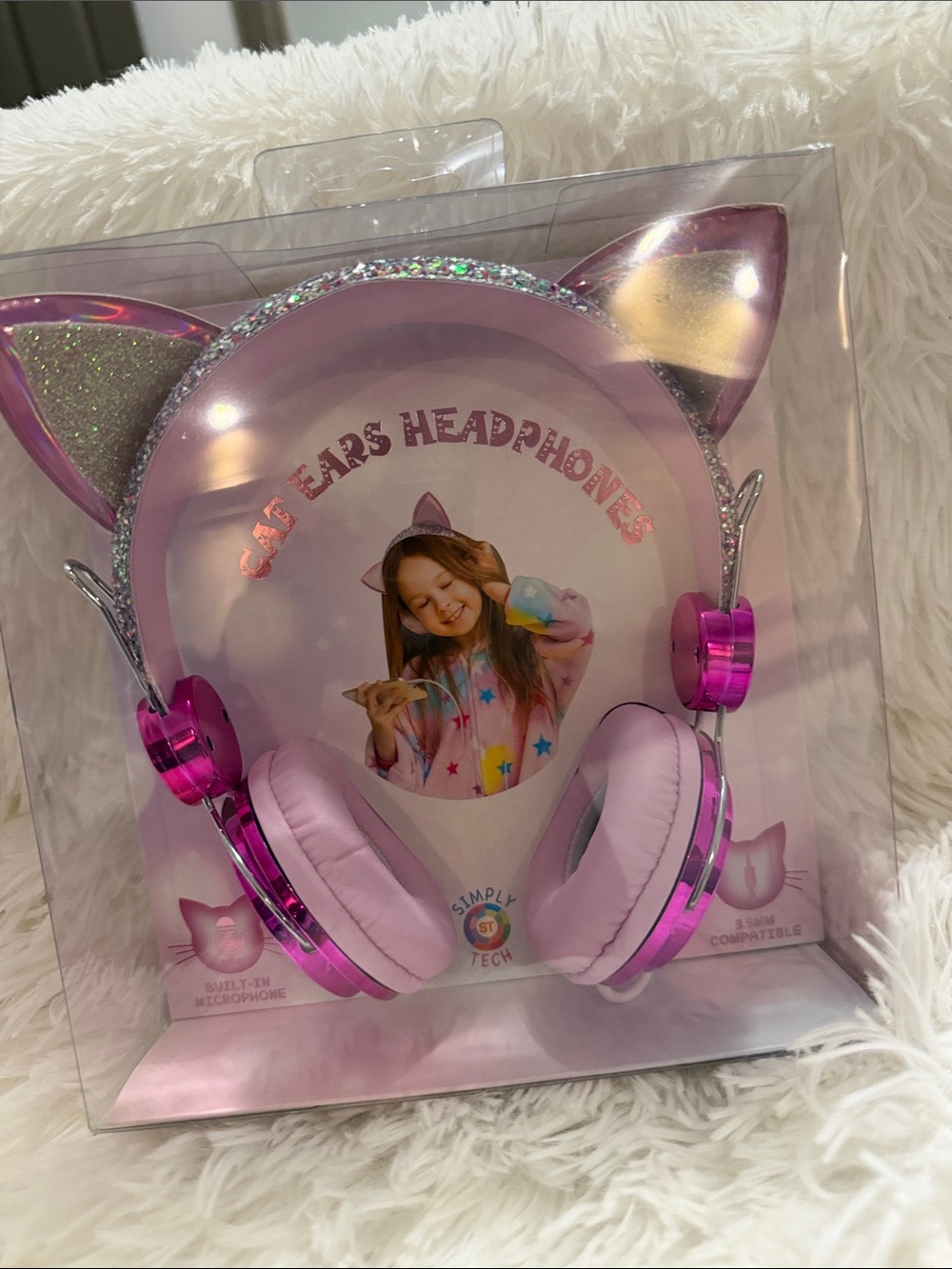 Pink Cat Ears On-Ear Headphones